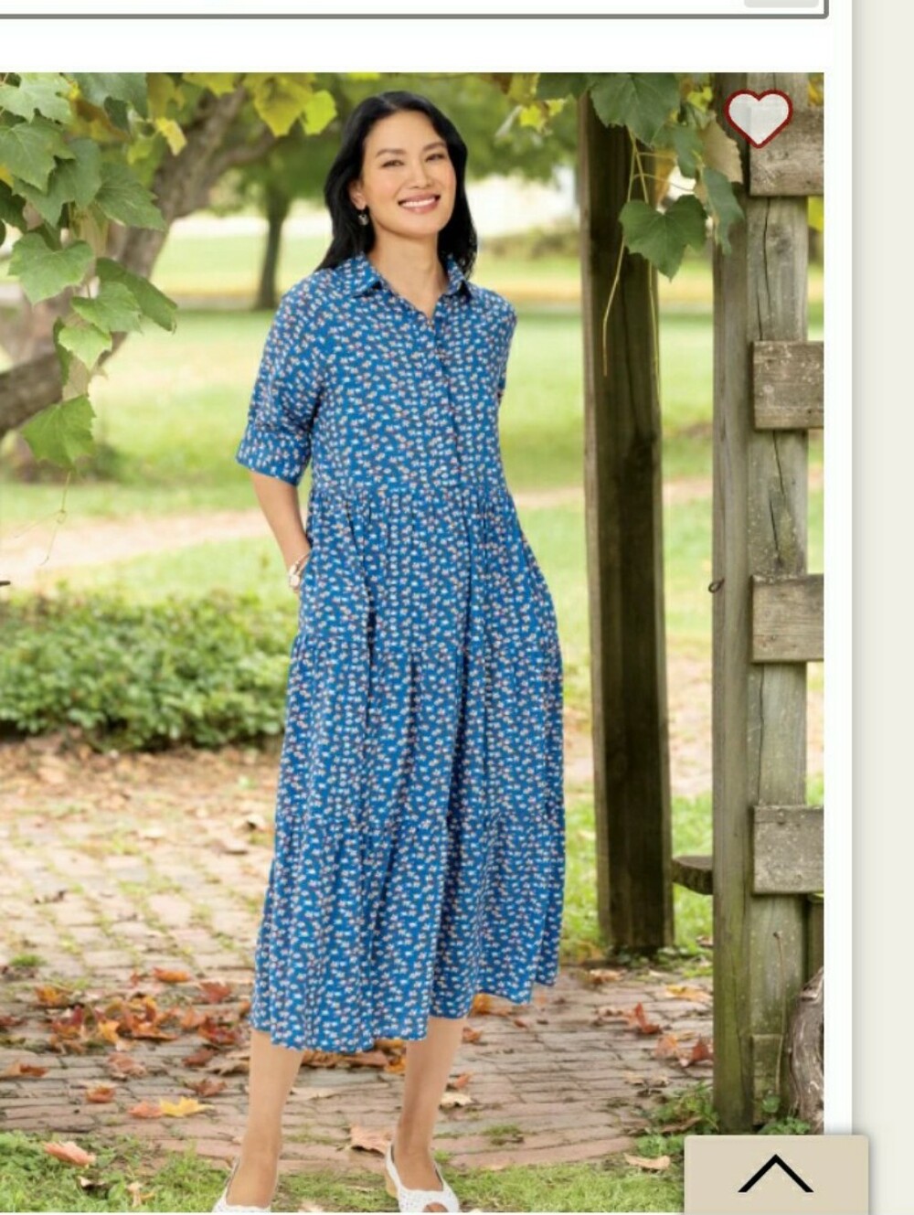 Blue Floral Maxi Shirt Dress with Short Sleeves